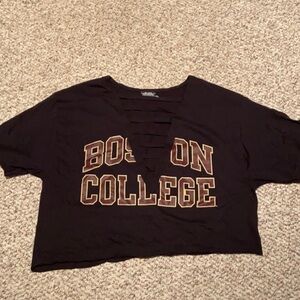 Boston college cropped tailgate t shirt
